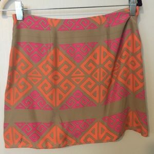 silk, mini skirt, neon, size s